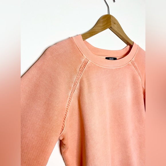 PAIGE peach crew neck sweatshirt top S - Picture 3 of 6